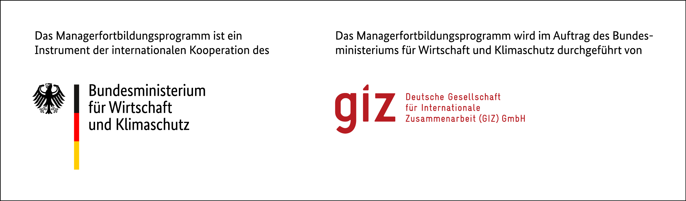 BMWK GIZ Managerfortbildung Logo BMWK GIZ Managerfortbildung Logo